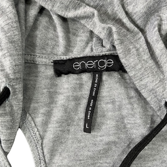Energie Hooded Muscle Sleeveless Workout Running Shirt sz L - Picture 4 of 11